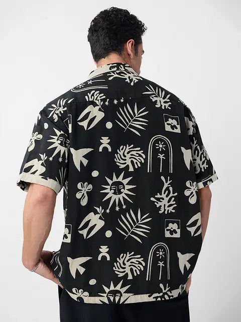 Monochrome Mirage Oversized Shirts