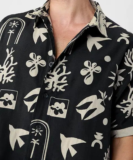 Monochrome Mirage Oversized Shirts