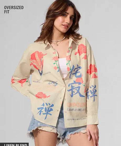 Unbound Cotton Linen Women Boyfriend Shirts