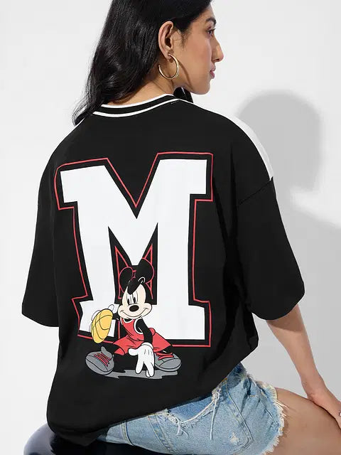 Mickey Mouse Sports Edition Women Oversized T-Shirts
