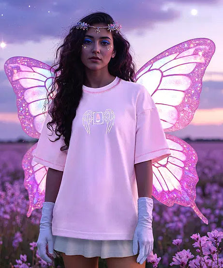 Angel Card Women Oversized T-Shirts