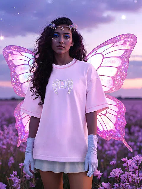 Angel Card Women Oversized T-Shirts