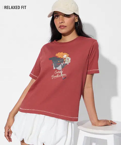 Harry Potter Bookworm Women Relaxed Fit T-Shirts