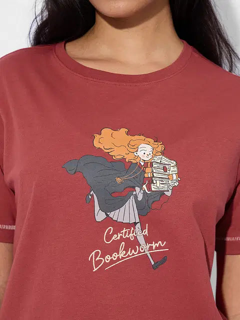 Harry Potter Bookworm Women Relaxed Fit T-Shirts