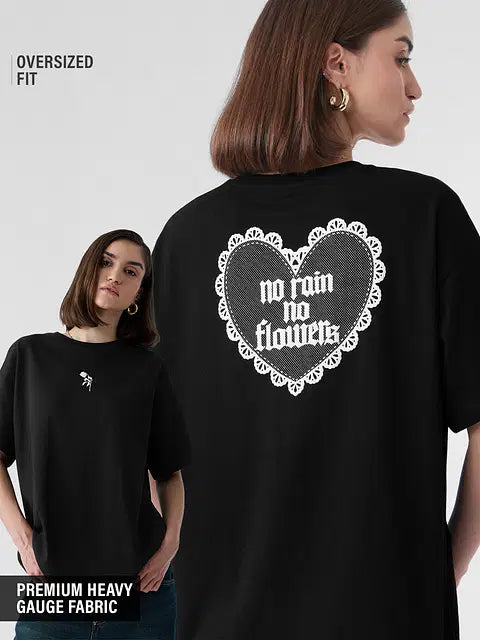 No Rain No Flowers Women Oversized T-Shirts
