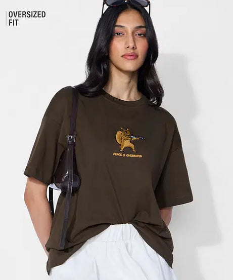 Oversized T-Shirt Peace Is Overrated Women Oversized T-Shirts
