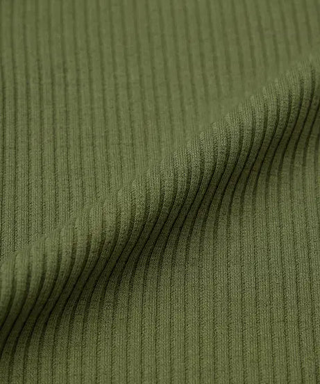 Ribbed Olive Women T-Shirts