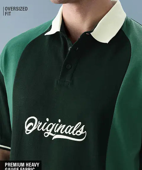Colourblock Fern Oversized Polos Tshirt