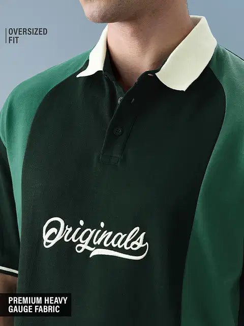 Colourblock Fern Oversized Polos Tshirt