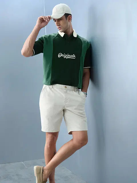 Colourblock Fern Oversized Polos Tshirt