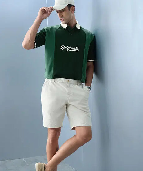 Colourblock Fern Oversized Polos Tshirt