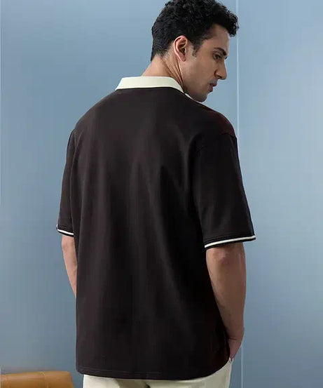 Colourblock Cocoa Oversized Polos