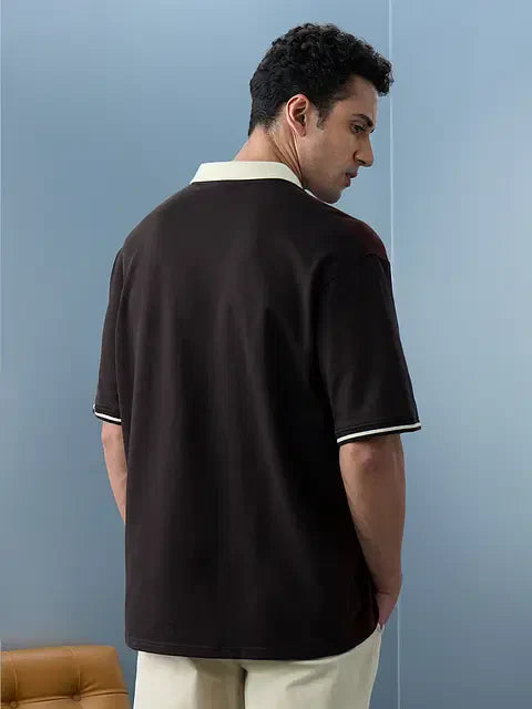 Colourblock Cocoa Oversized Polos