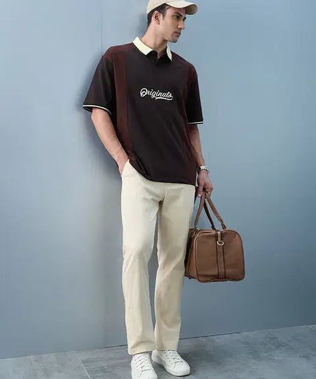 Colourblock Cocoa Oversized Polos
