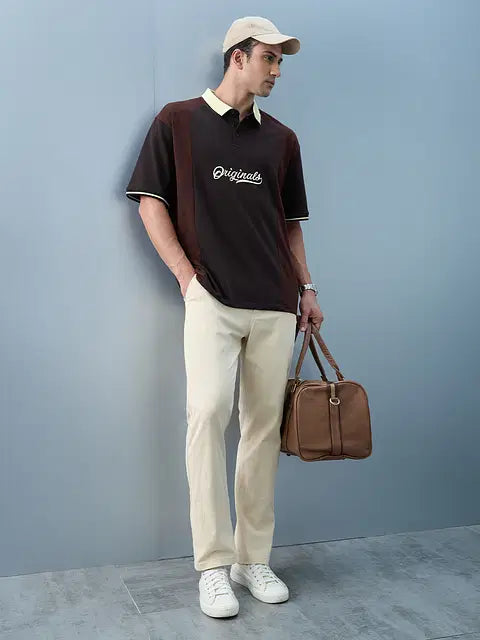 Colourblock Cocoa Oversized Polos
