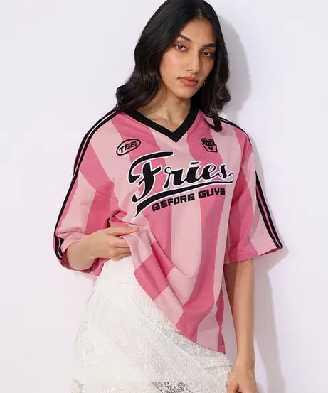 Fries Before Guys Women Oversized T-Shirts