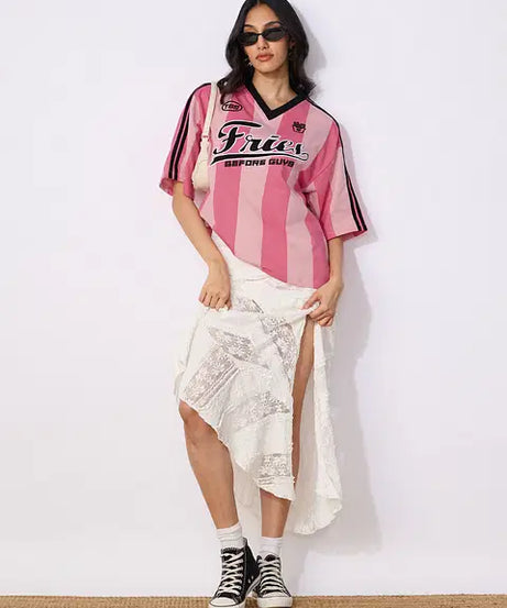 Fries Before Guys Women Oversized T-Shirts