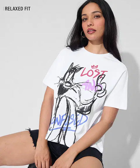 Lost & Confused Women Relaxed Fit T-Shirts