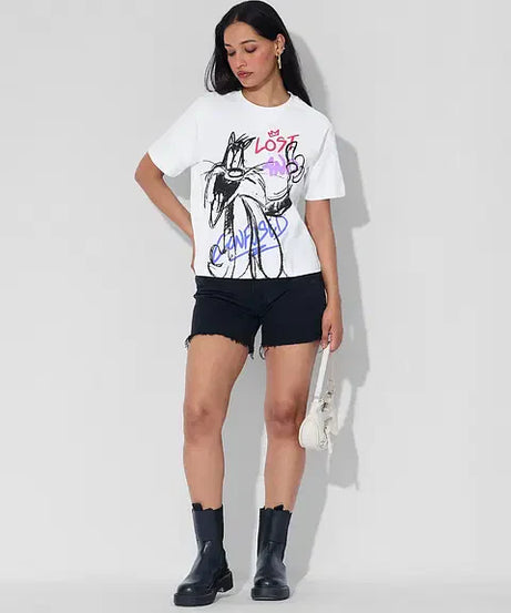 Lost & Confused Women Relaxed Fit T-Shirts