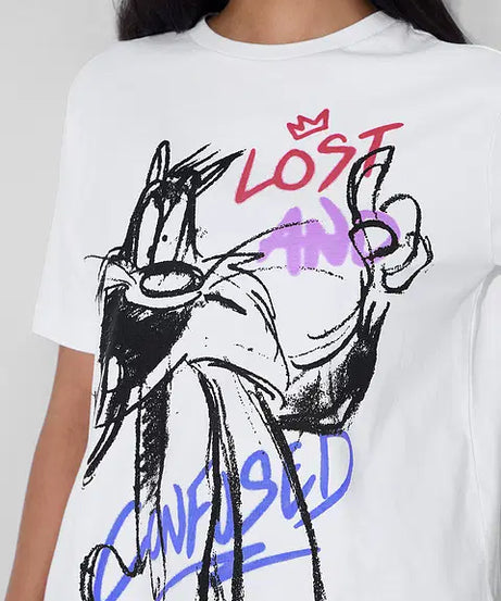 Lost & Confused Women Relaxed Fit T-Shirts