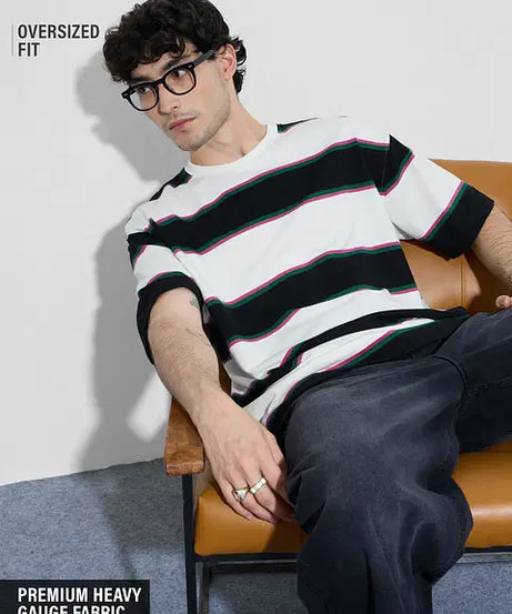 Stripes Urban Edge Oversized T-Shirts