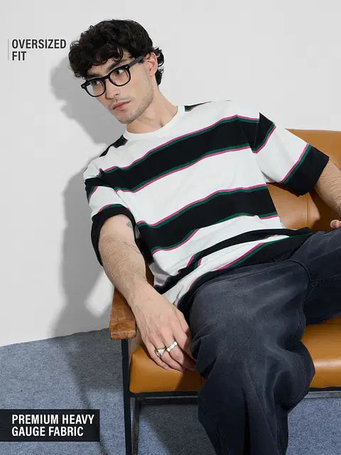 Stripes Urban Edge Oversized T-Shirts