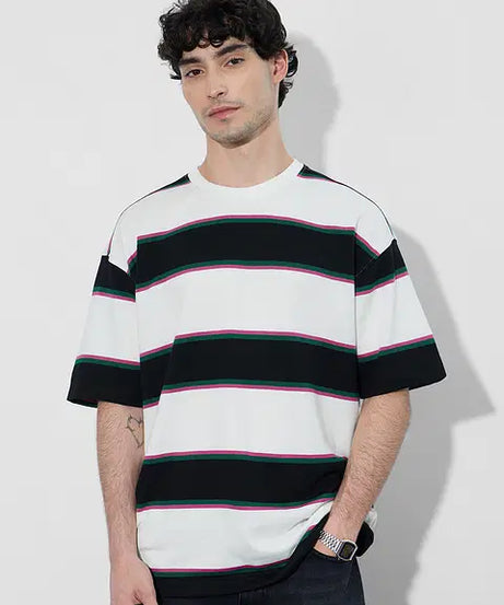 Stripes Urban Edge Oversized T-Shirts