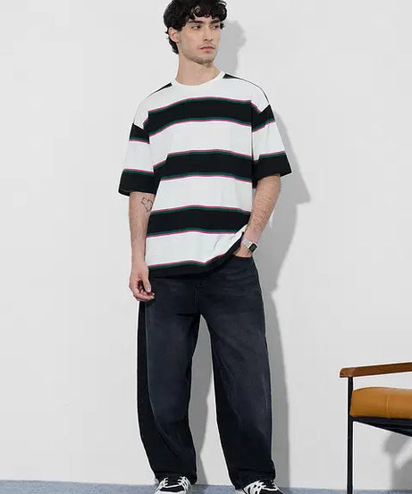 Stripes Urban Edge Oversized T-Shirts