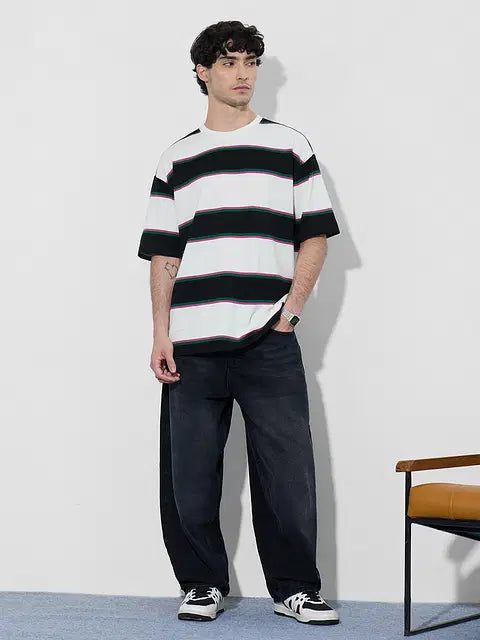 Stripes Urban Edge Oversized T-Shirts