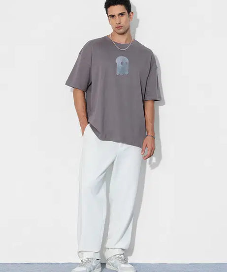 Faded Grey Oversized T-Shirts