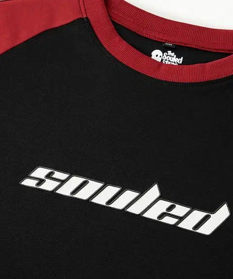 Colourblock Black Blaze Oversized T-Shirts