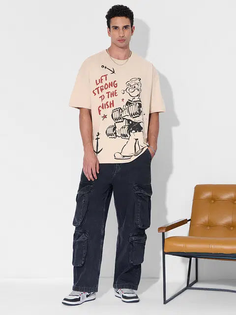 Popeye Lift Strong Oversized T-Shirts