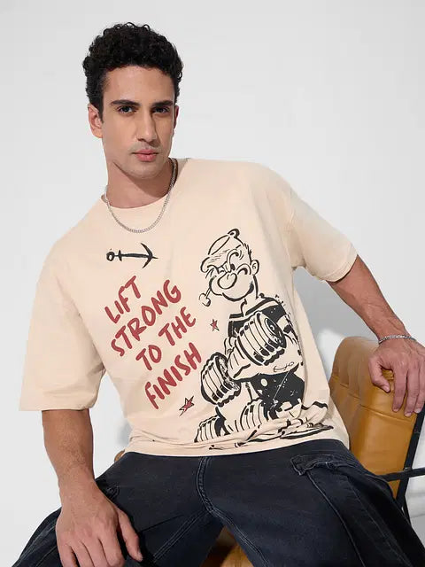 Popeye Lift Strong Oversized T-Shirts