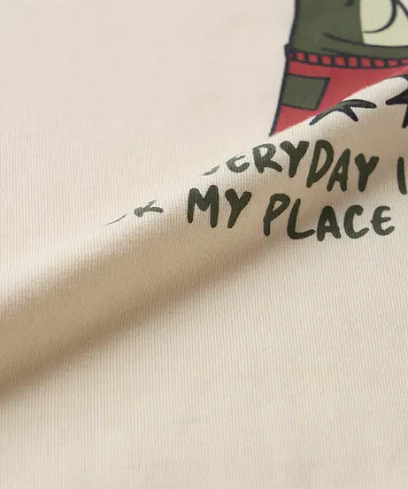 Printed Place In Heaven Men Relaxed Fit T-Shirts