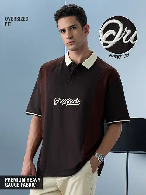 Colourblock Cocoa Oversized Polos