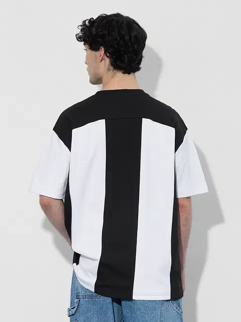 Colourblock Carbon Oversized T-Shirts