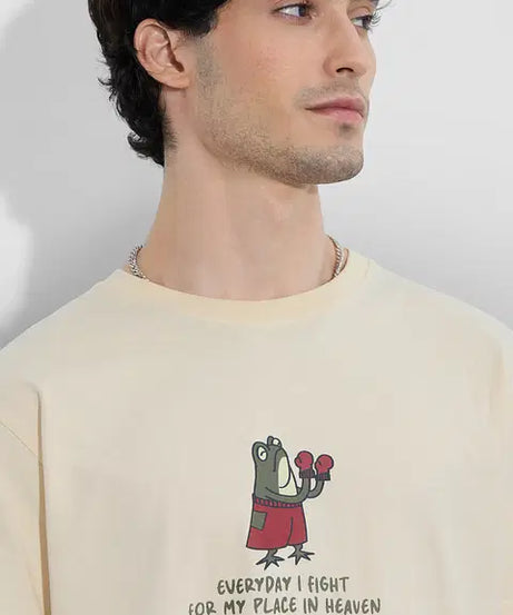 Printed Place In Heaven Men Relaxed Fit T-Shirts