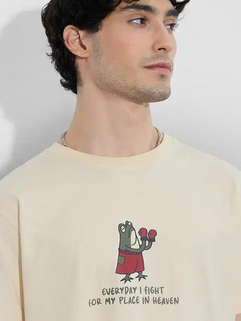 Printed Place In Heaven Men Relaxed Fit T-Shirts