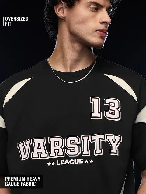 Colourblock Varsity League Oversized T-Shirts