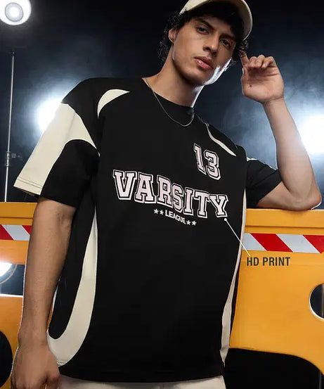 Colourblock Varsity League Oversized T-Shirts