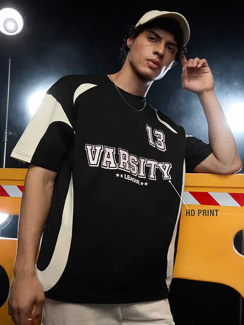 Colourblock Varsity League Oversized T-Shirts