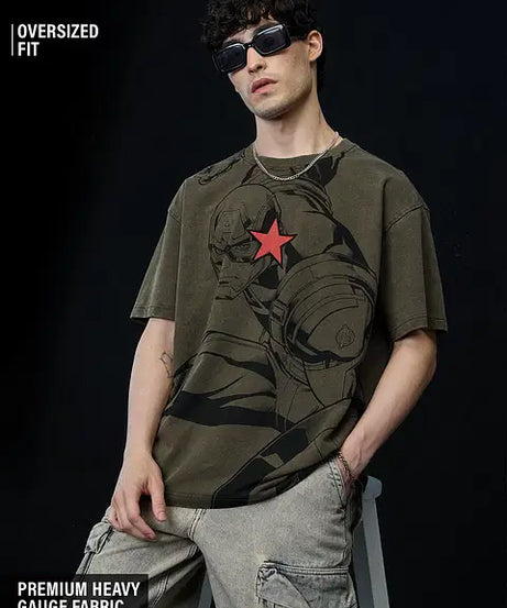 Captain America Steve Rogers Oversized T-Shirts