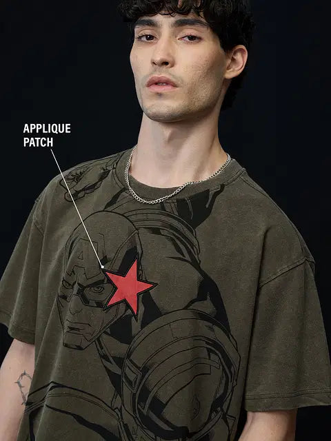 Captain America Steve Rogers Oversized T-Shirts