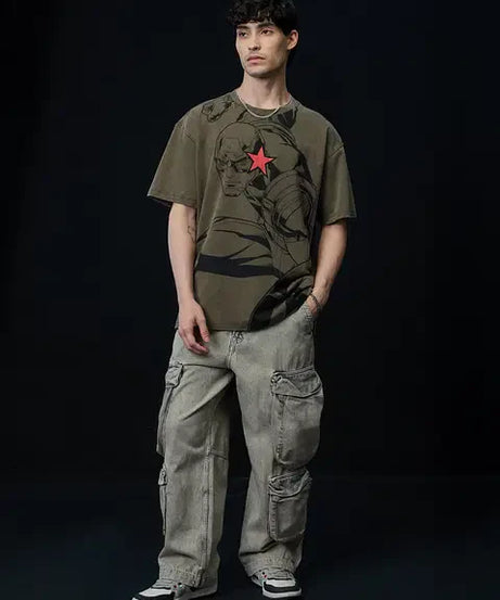 Captain America Steve Rogers Oversized T-Shirts
