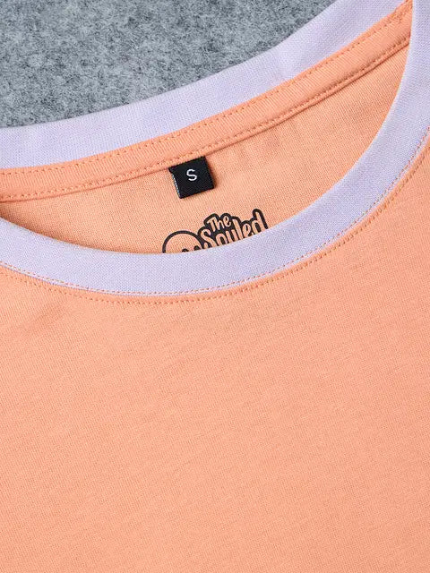 Yellow, Pink & Grey Colourblock Women Oversized T-Shirts