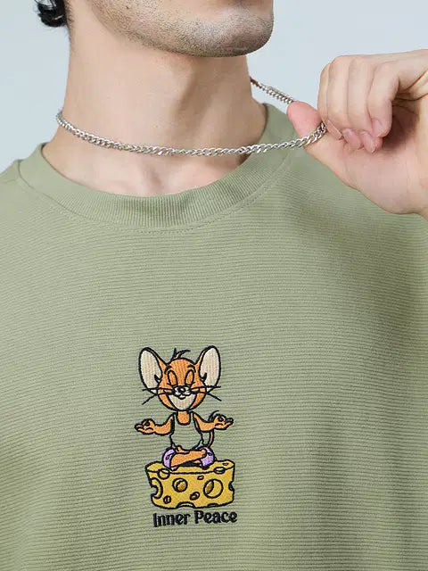 Tom & Jerry Inner Peace Oversized T-Shirts