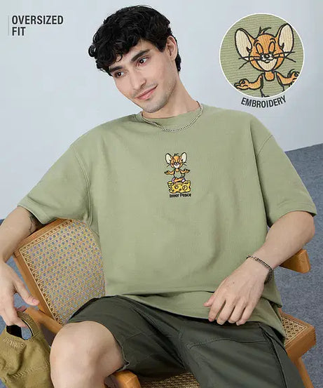 Tom & Jerry Inner Peace Oversized T-Shirts
