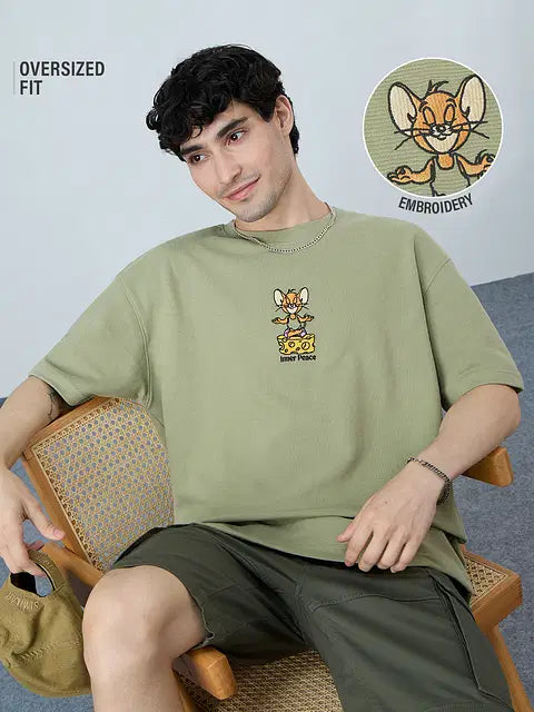 Tom & Jerry Inner Peace Oversized T-Shirts