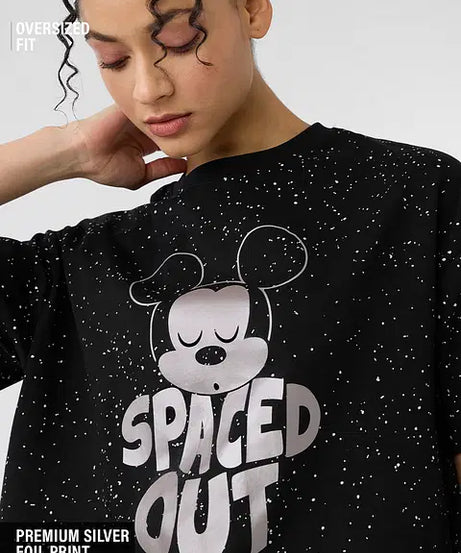 Spaced Out Women Oversized T-Shirts
