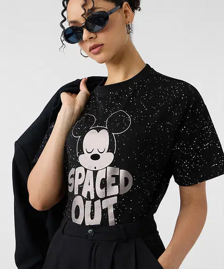 Spaced Out Women Oversized T-Shirts